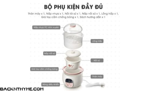 Nồi nấu cháo chậm Bear cho bé